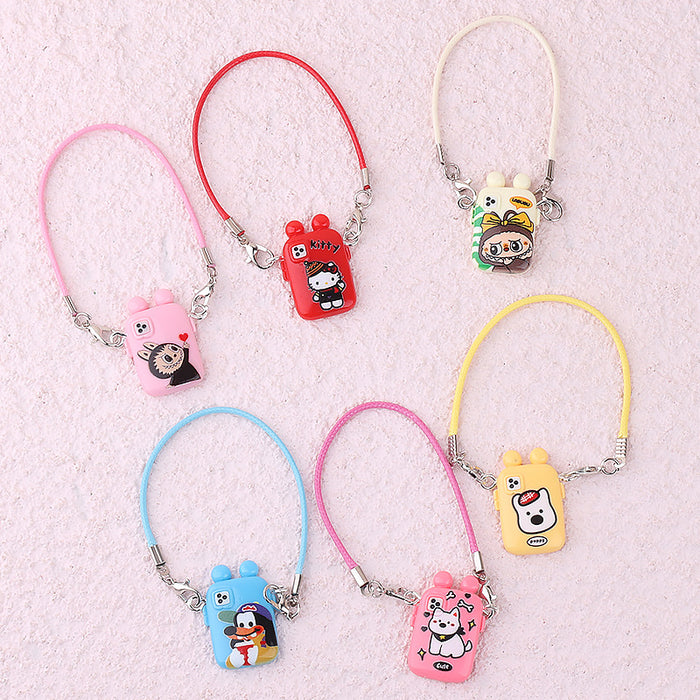 Wholesale Dollhouse Mini Cartoon Phone Case Pendant Model Creative Neck Accessory Plush Hanging Ornament