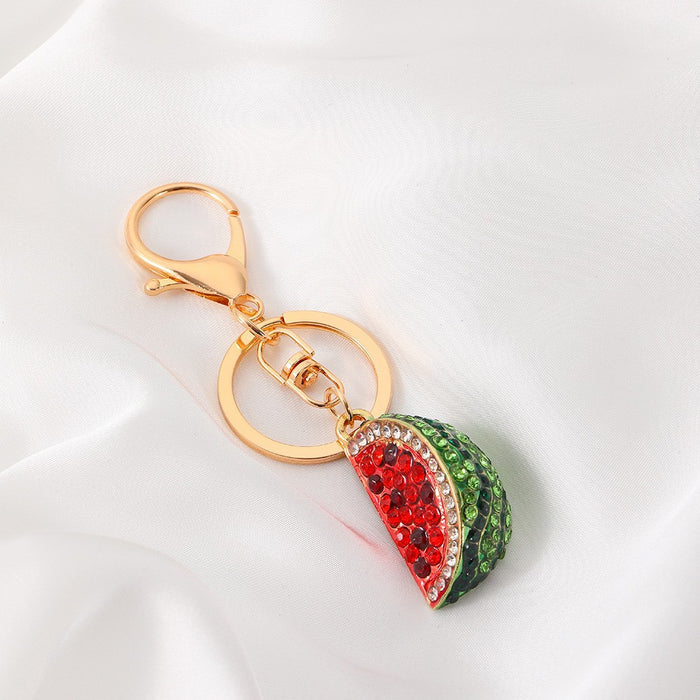 Wholesale Cherry Keychain Red Fruit Shape Key Ring Graduation Gift Decorative Accessory