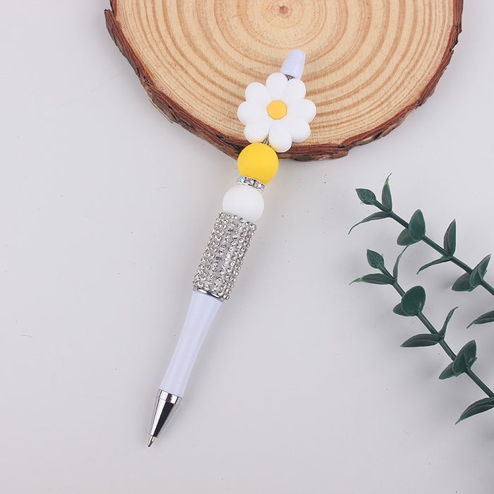 Wholesale Begonia  Silicone Beaded Pen Colorful Plastic Multifunctional Ballpoint Pen Gel Pen