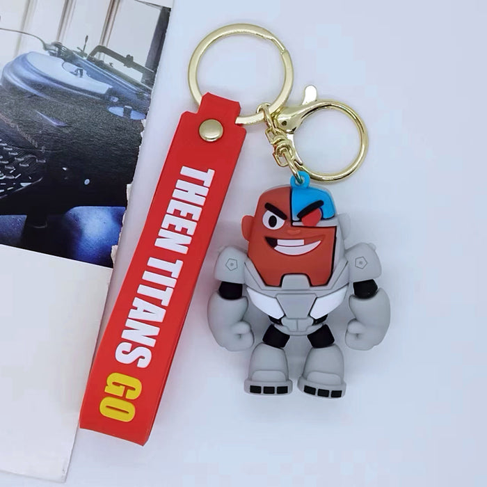 Wholesale cartoon junior titan attack keychain pendant bag car key chain accessories gift