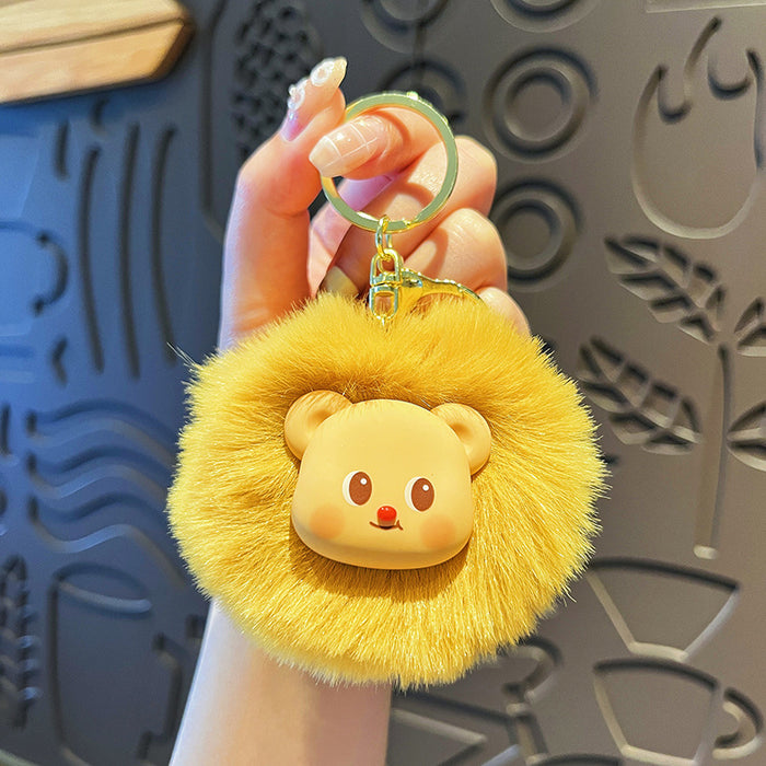 Wholesale Creative Plush Cream Bear Keychain Cute Cartoon Doll Bag Pendant