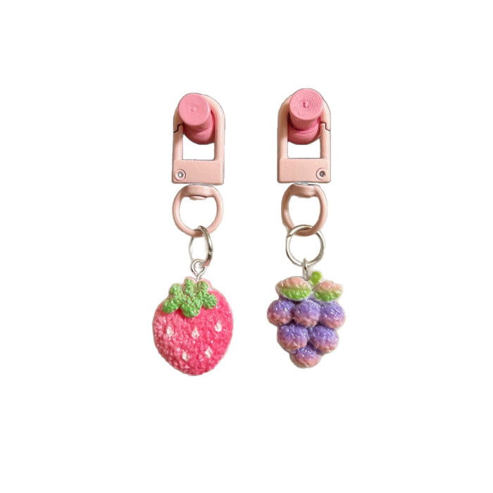 Wholesale Plastic Resin Rainbow Fruit Keychain Decorative Accessory MOQ≥2
