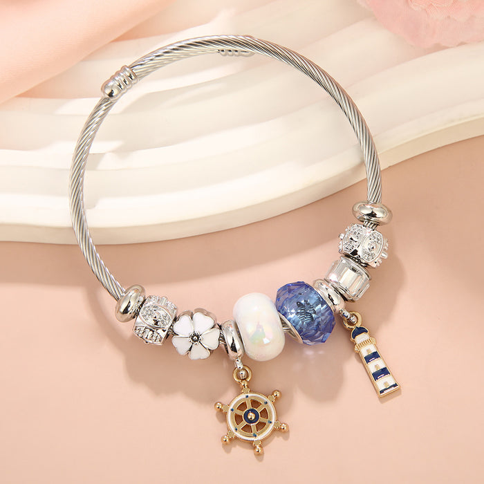 Wholesale Nautical Anchor Beaded Bracelet Women' s Summer Vacation MOQ≥2