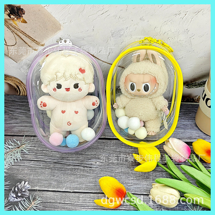 Wholesale 15CM Doll Bag Double Zipper Thickened PVC Transparent Waler Bag