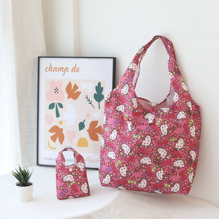 Wholesale Cartoon plaid foldable waterproof printed tote bag