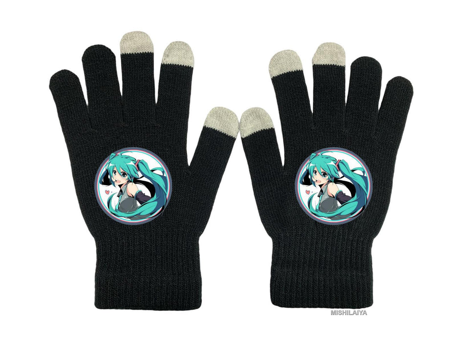 Wholesale Autumn and winter cold-resistant touchscreen full-finger windproof cycling knit gloves