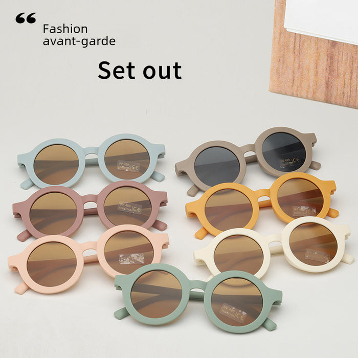 Wholesale Children's sunglasses, sunshade sunglasses, baby fashion, UV protection, cute cartoon round glasses