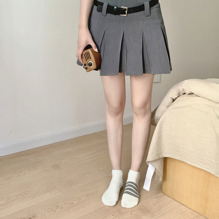 Wholesale Four bar striped boat socks, short socks, low cut pure cotton short tube socks