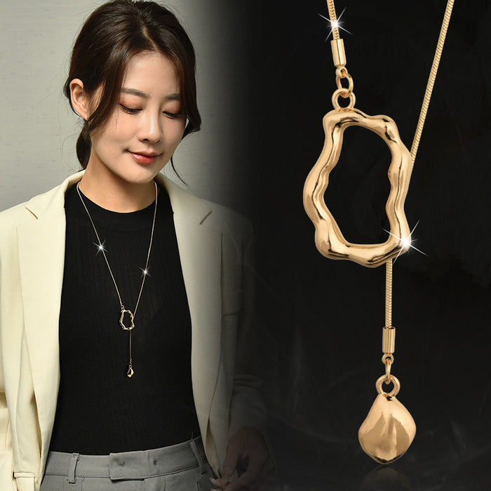 Wholesale necklace women geometric tassel clavicle chain Accessories