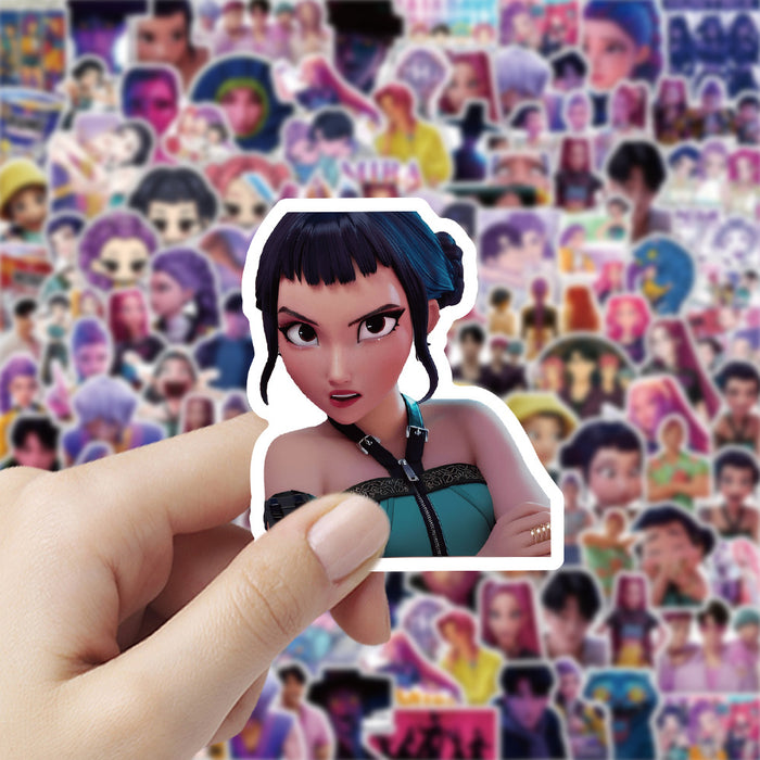 Wholesale 104pcs K-Pop  Anime Graffiti Stickers for Water Bottles