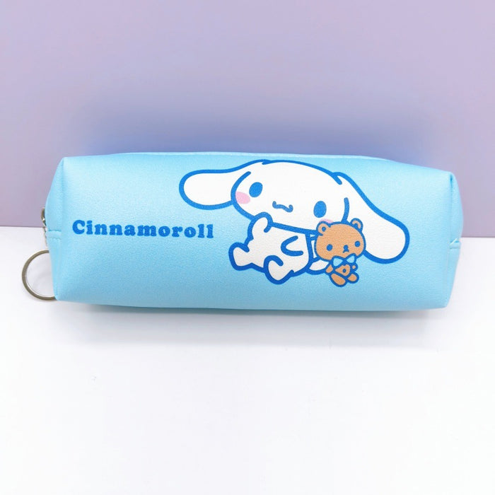 Wholesale Casual Cartoon Double Sided Print Zipper PU Pencil Case For Students Large Capacity Storage