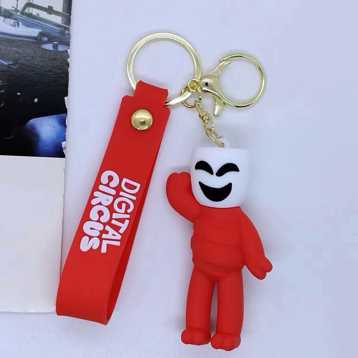 Wholesale creative cartoon circus keychain pendant bag car key chain accessories gift