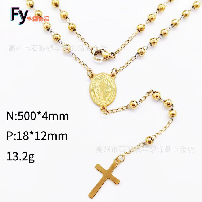 Wholesale Gold collarbone chain stainless steel cross necklace