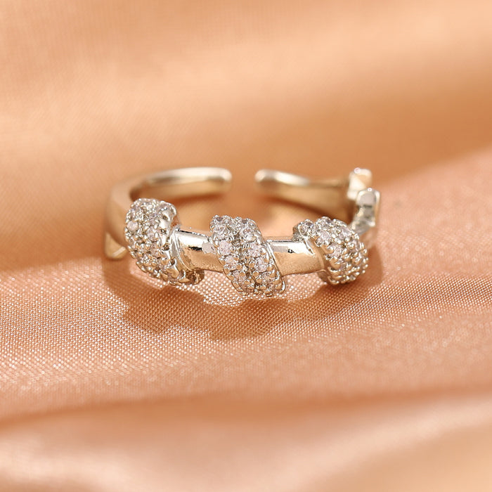 Wholesale Heavy industry ring, cross ring, female niche, adjustable opening, non fading ring