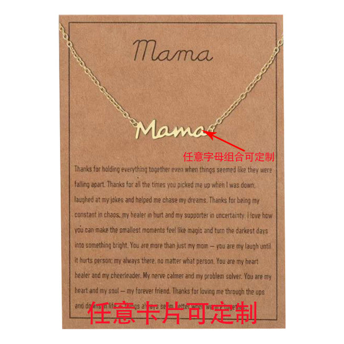 Wholesale Music necklace, stainless steel, gold letters, titanium steel pendant necklace