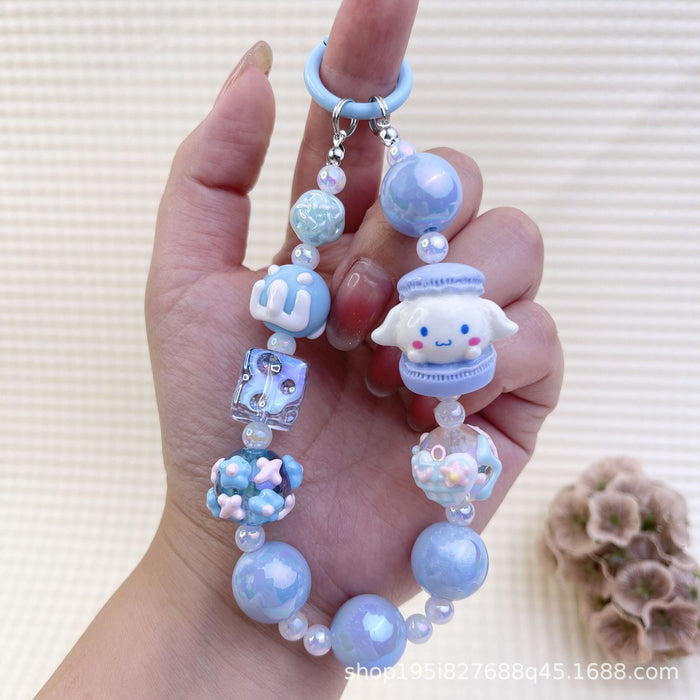 Wholesale Creative Cartoon Hand-painted Beads Mobile Phone Hanging Chain Bag Decorative Pendant DIY Accessories for Girlfriends