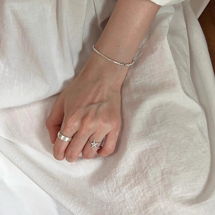 Wholesale Ring opening adjustment, niche design, double-layer index finger ring, light luxury, high-end feel ring