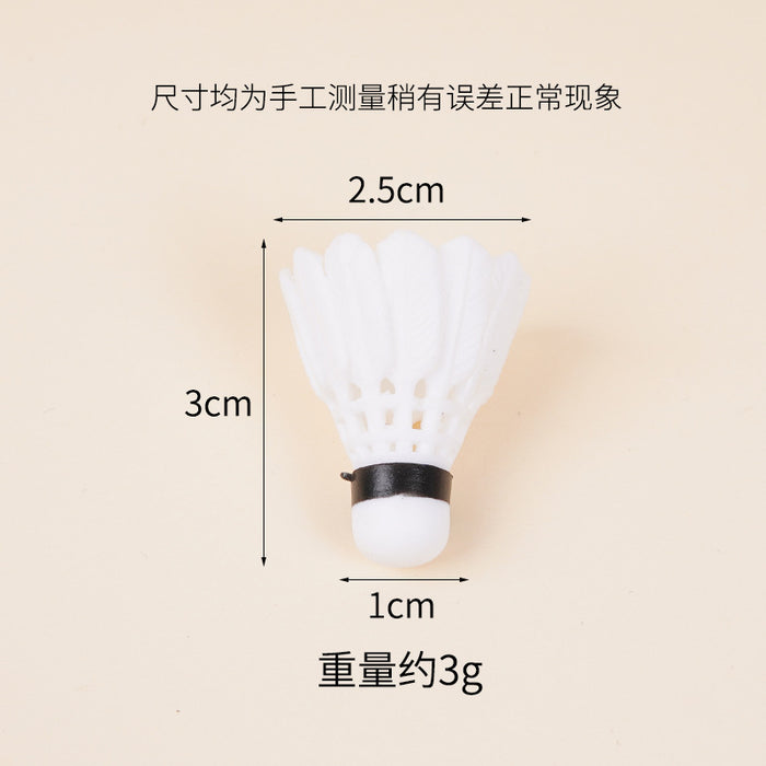 Wholesale Badminton Keychain Pendant PVC Sports DIY Accessory MOQ≥5