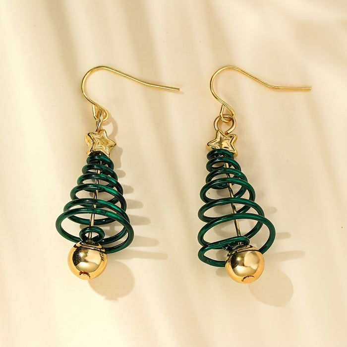 Wholesale Fluorescent Christmas Earrings,  Multi colored Earrings,  Star Christmas Tree Earrings