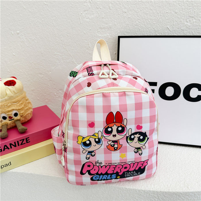 Wholesale Cartoon Cute Children' s Plaid Backpack Bags