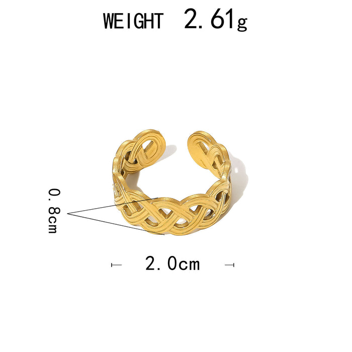 Wholesale Stainless Steel Gold Turquoise Adjustable Rings