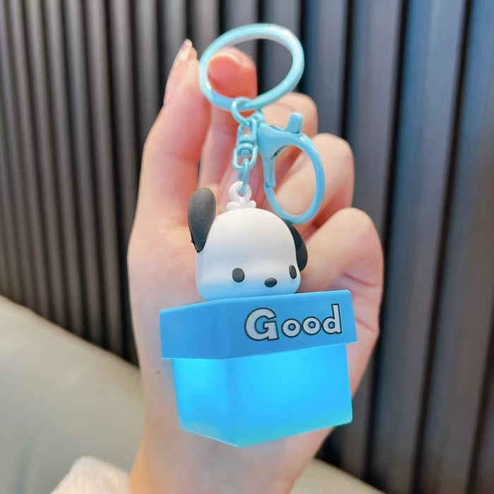 Wholesale Cartoon glowing doll keychain cute backpack car pendant