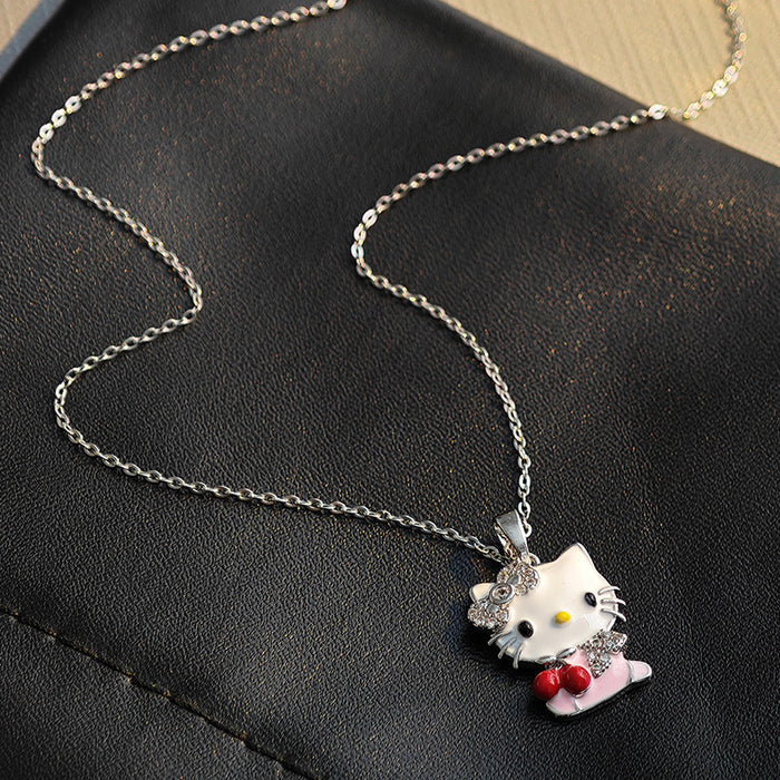 Wholesale Women's Cartoon Cat Diamond Necklace choker necklace