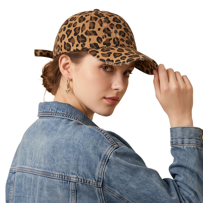 Wholesale Leopard Print Baseball Cap Casual Summer Fashion Accessory Gift Boutique