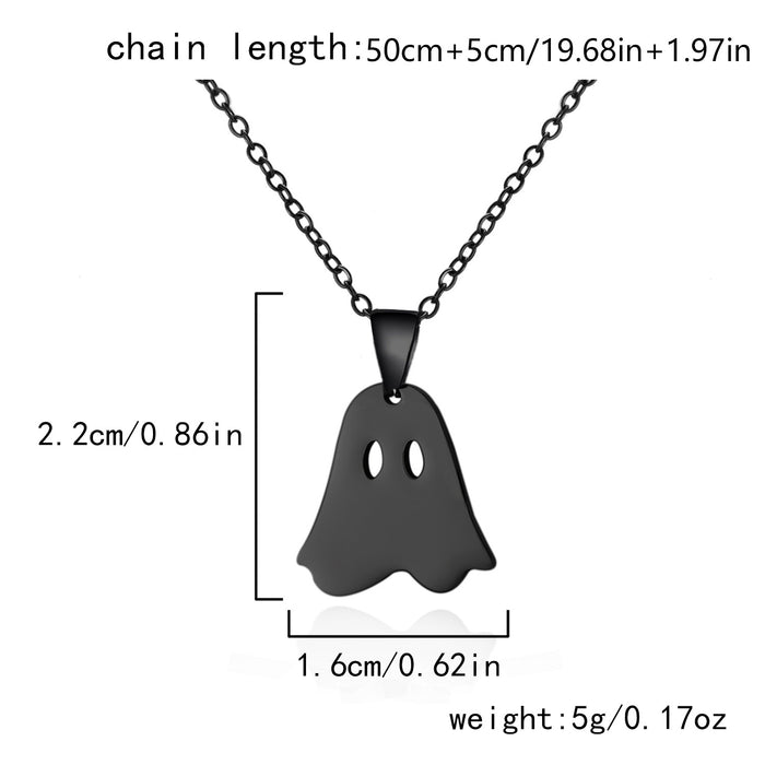 Wholesale  Element Titanium Steel Necklace Pumpkin Head Ghost Jewelry Pendant Personalized All-match Witch Necklace
