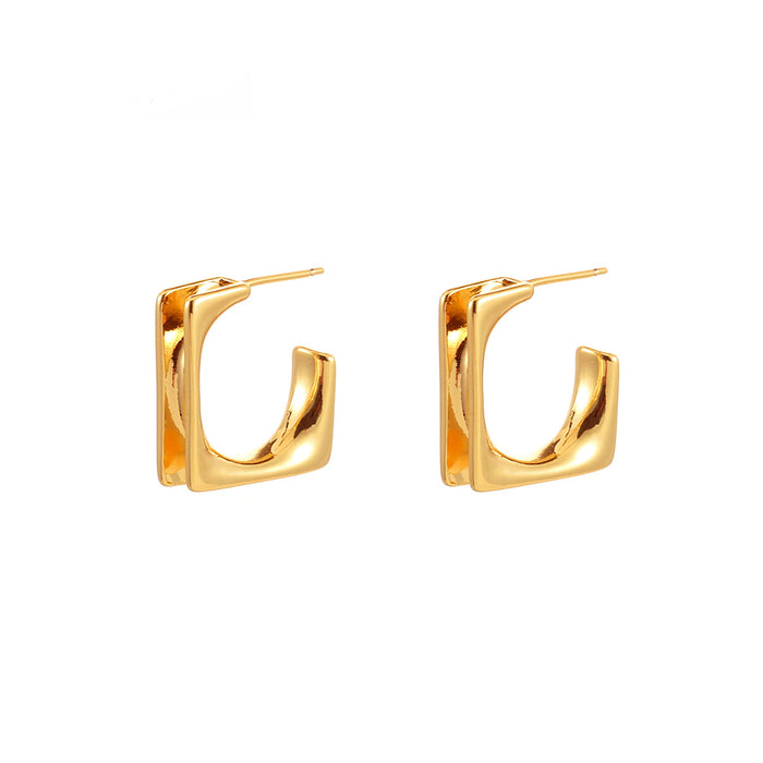 Wholesale Square Geometric Stud Earrings