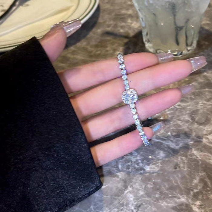 Wholesale Pulling zircon bracelet with a high-end feel, slightly studded with diamonds, exuding a refined temperament. Handmade accessories for light luxury