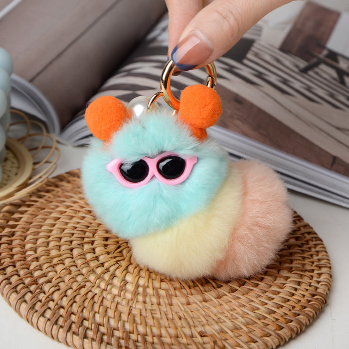 Wholesale Ugly-cute f caterpillar keychain