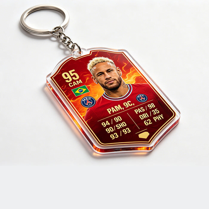 Wholesale 2pcs World Cup Shield Shape Football Star Acrylic Keychain