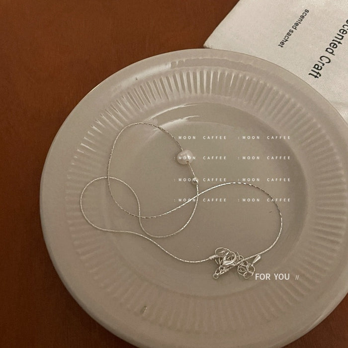 Wholesale Necklaces a pearl pendant snake bone thin chain clavicle chain niche necklace