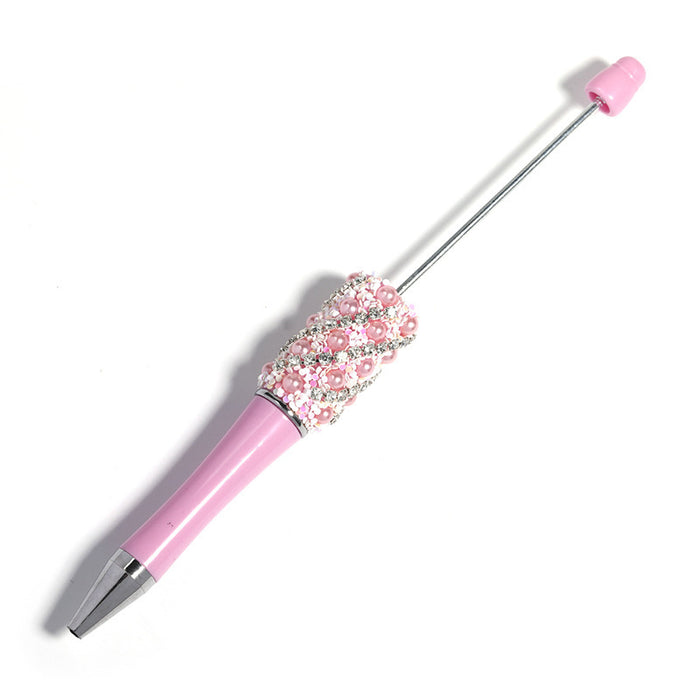 Wholesale 10pcs New Full Diamond Beaded Pen Creative Handmade DIY Resin Rhinestone Ballpoint Pen Fashion Student Gift Pen