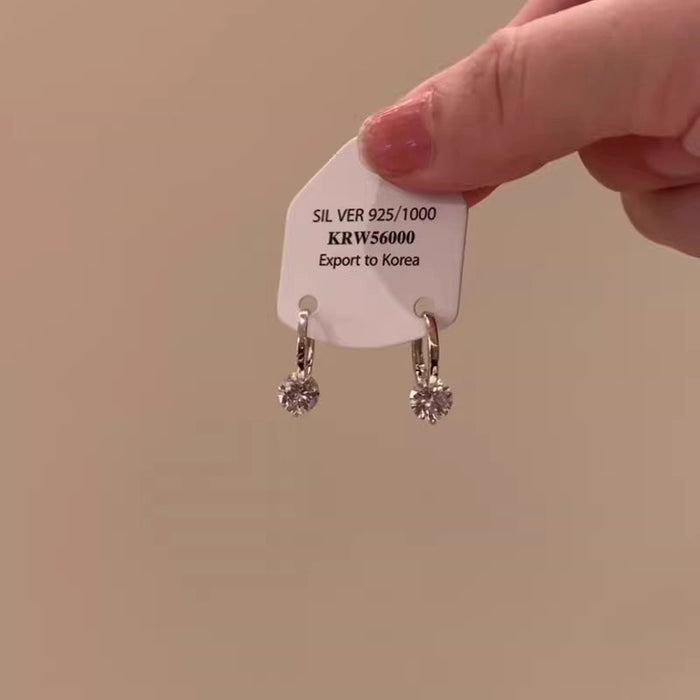 Wholesale Light Luxury Exquisite Zircon Pendant Earrings