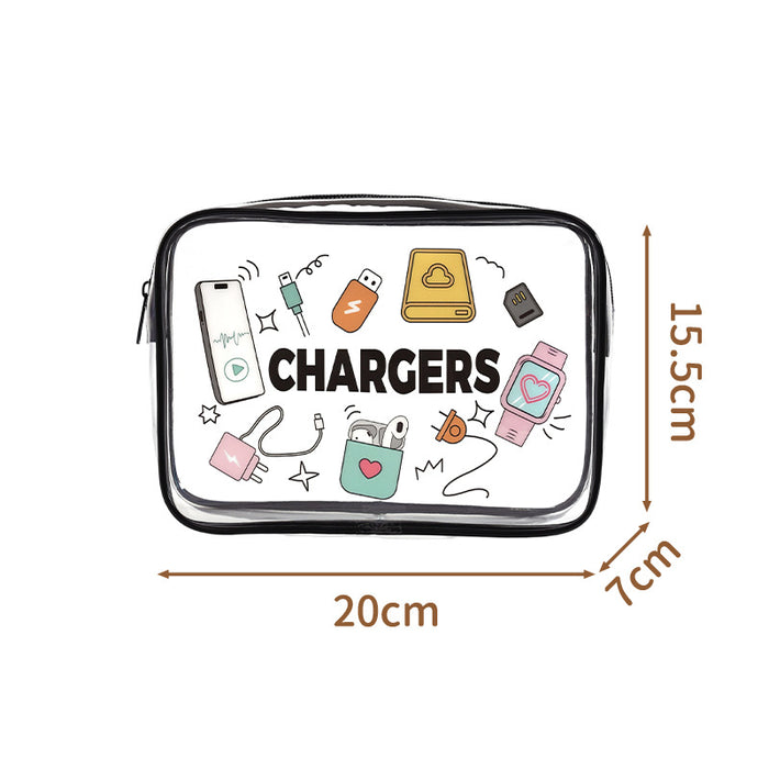 Wholesale PVC Cartoon Print Makeup Bag Daily Travel Accessory