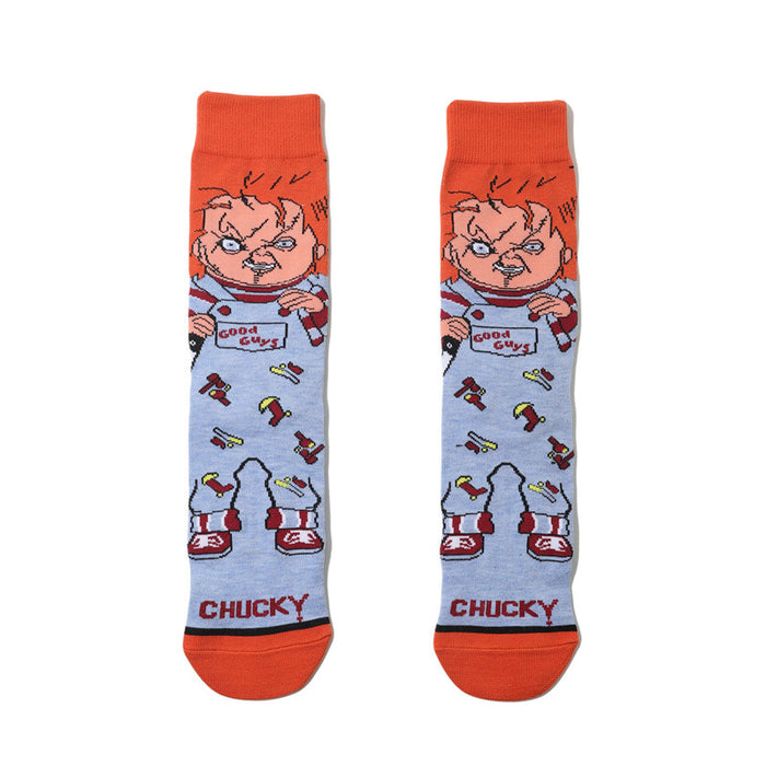 Wholesale Monster Cartoon Cotton Middle Socks JDC-SK-HuiHe048