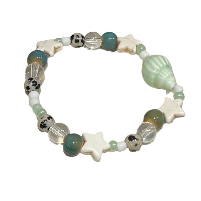 Wholesale Ceramic bead bracelet with niche design and versatile accessories