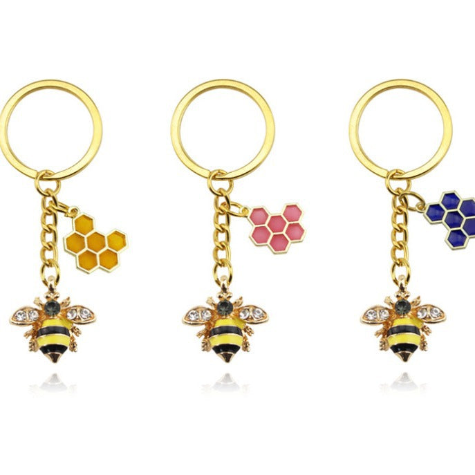 Wholesale Insect Enamel Bee Keychain JDC-KC-HaoH012