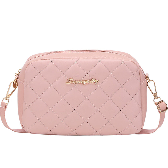 Wholesale Embroidered Camera Bag Shoulder Bag Diamond Grid Crossbody Bag Fashion Bag JDC-SD-SC003