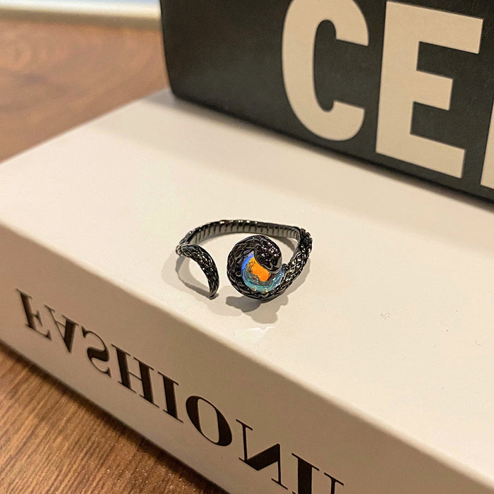 Wholesale Personalized dual tone ring, niche index finger ring