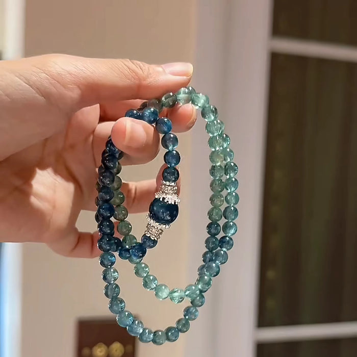 Wholesale Stacked Hand String Round Bead Zirconia Elastic Rope Versatile High Beauty Clavicle Chain