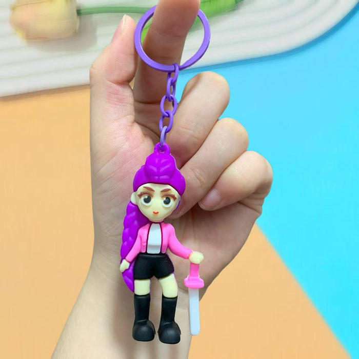 Wholesale KPOP Doll Car Keychain Bag Pendant Soft Rubber