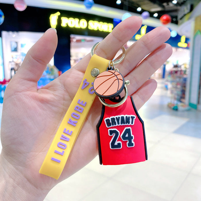 Wholesale Metal Soccer Star Cartoon Keychain Decorative Car Key Accessory MOQ≥2