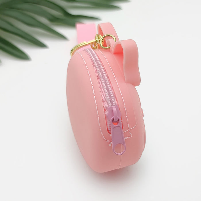 Wholesale Round Coin Bag Cartoon Coin Purse Sweet Mini Silicone Bag Headset Bag