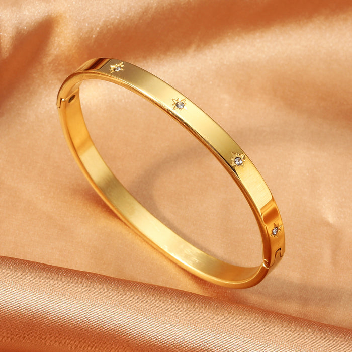 Wholesale Sophisticated &  Elegant: Light Luxury Titanium Steel Bangle