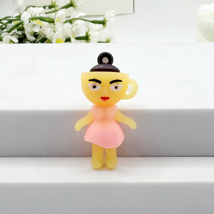 Wholesale Small keychain, abstract wooden stick, human curiosity, desktop car accessories, pendant wholesale