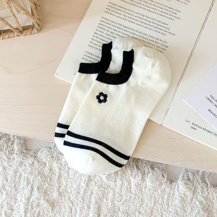 Wholesale Socks Flower Shallow Mouth Ship Socks Trendy Invisible Socks Cotton