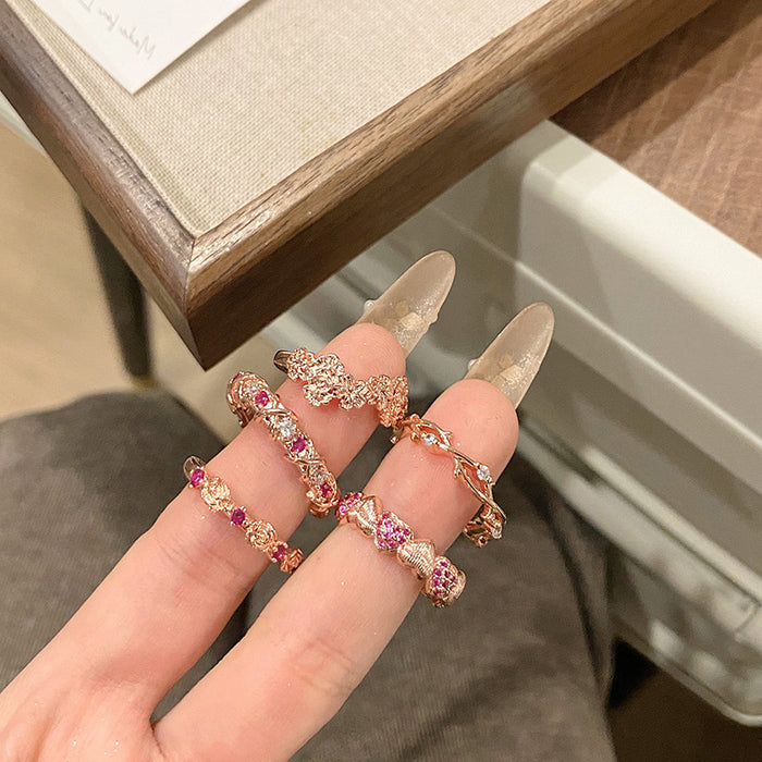 Wholesale Full Diamond Ring, Light Luxury, Exquisite, Versatile, High End, Open Mouth Finger Ring